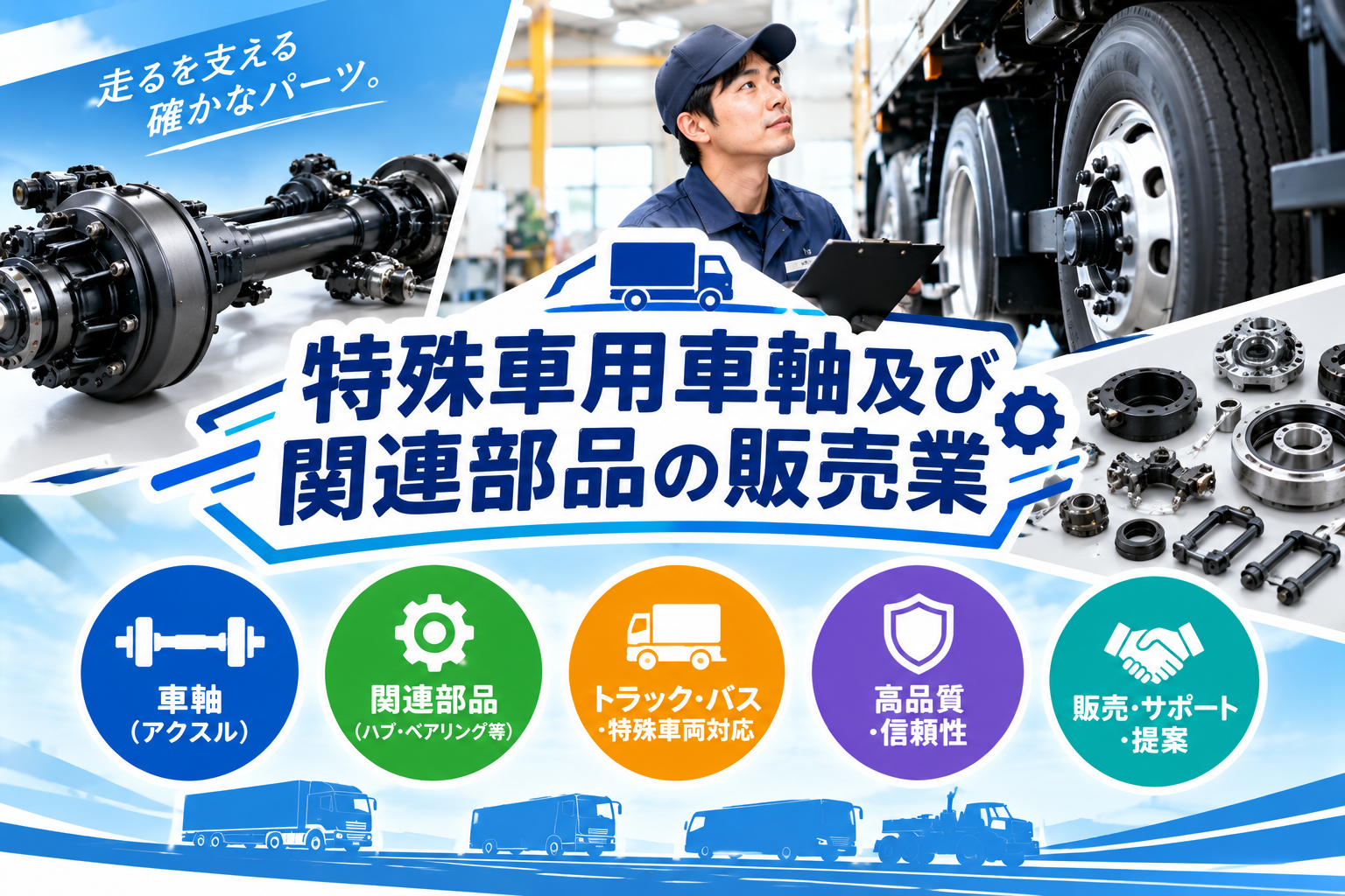 特殊車用車軸及び関連部品の販売業向け見積書・注文書発行システムの開発事例