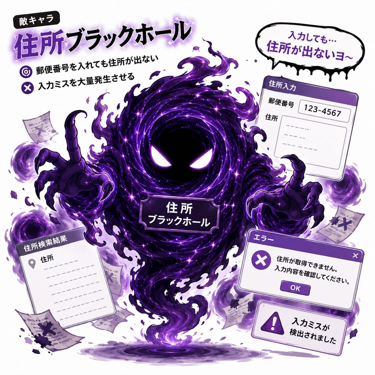 敵キャラ：住所ブラックホール