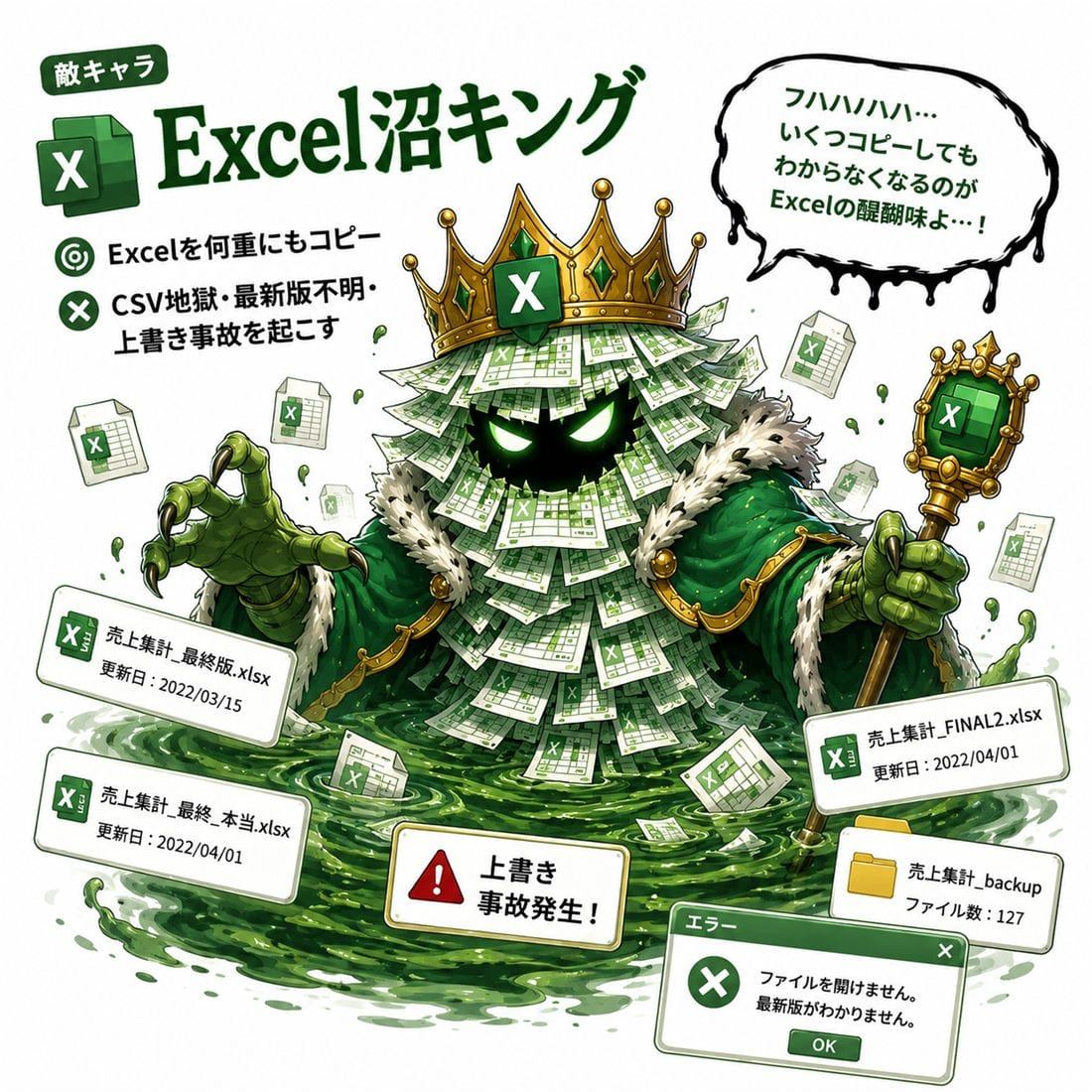敵キャラ：Excel沼キング